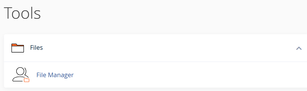 File Manager interface
