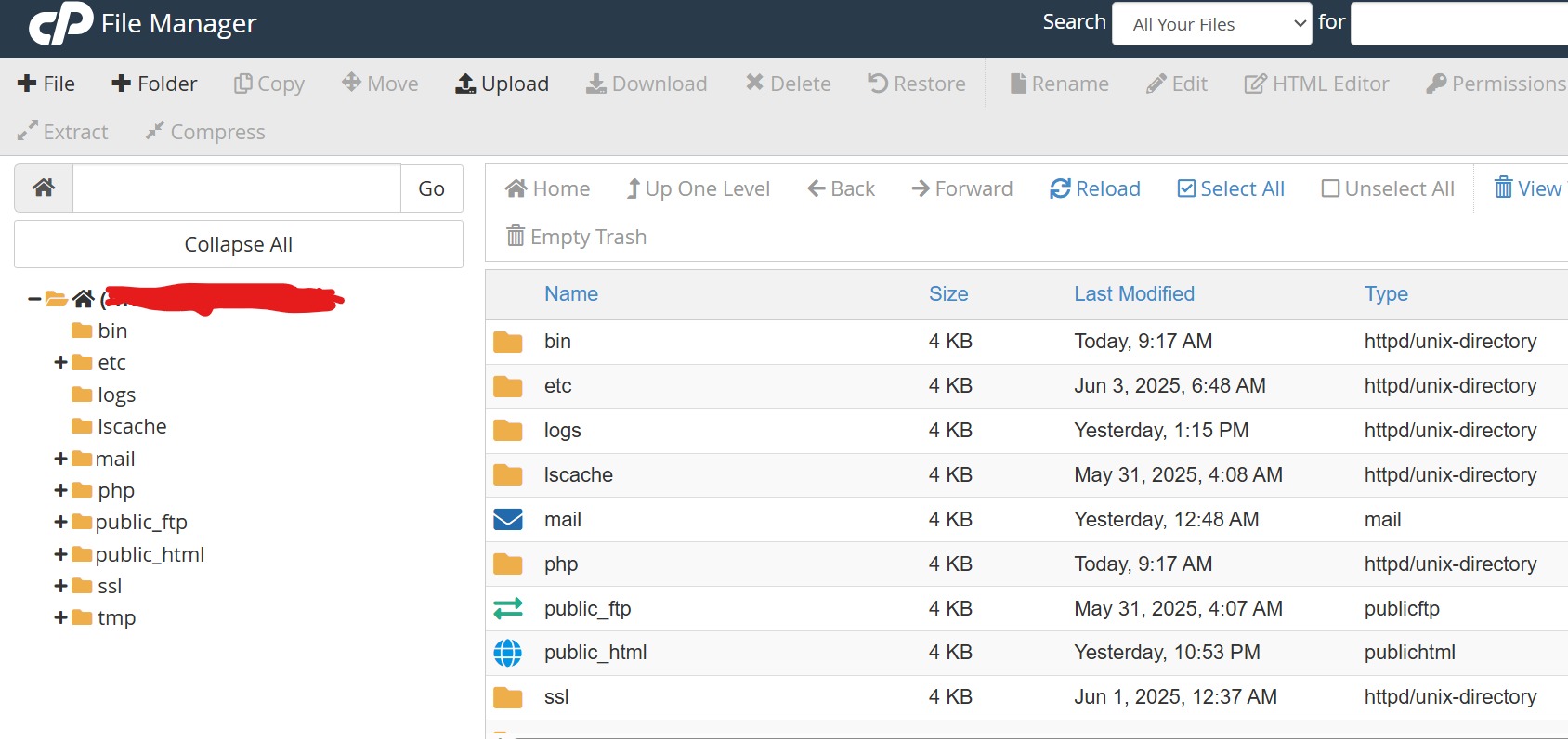 Navigating to public_html